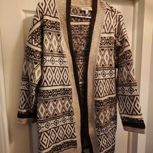 Jessica Simpson Brown and Cream Knit Sweater